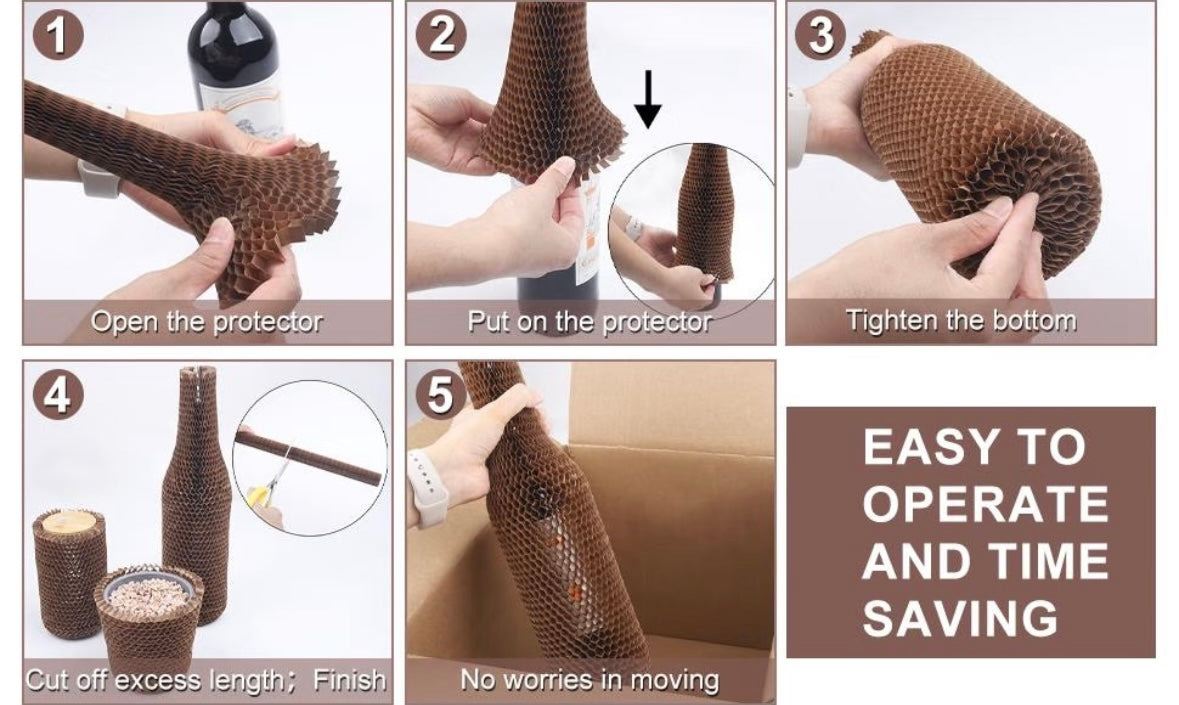 Honeycomb Paper Sleeve | Eco-Friendly Protective Packaging for Bottles & Fragile Products