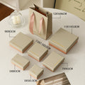 Custom Lid and Base Jewelry Box Pink Luxury Rigid Gift Box Packaging with Logo MOQ 500