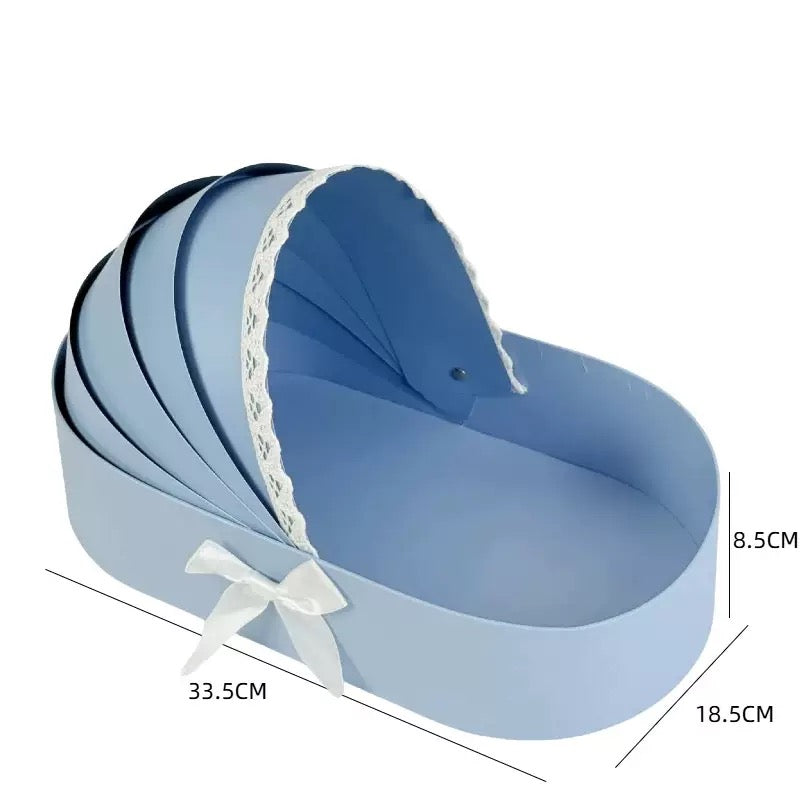 Round Flower Gift Box with Lid | Luxury Floral Hat Box with Free Carry Bag