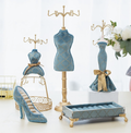Luxury Jewelry Display Organizer Set – Mannequin Stand, Ring Tray & Decorative Holders