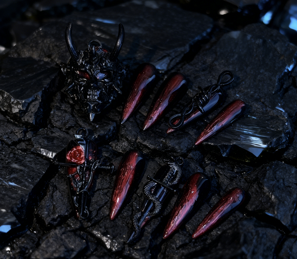 The Blood Pact | Hand-Finished Stiletto Nails