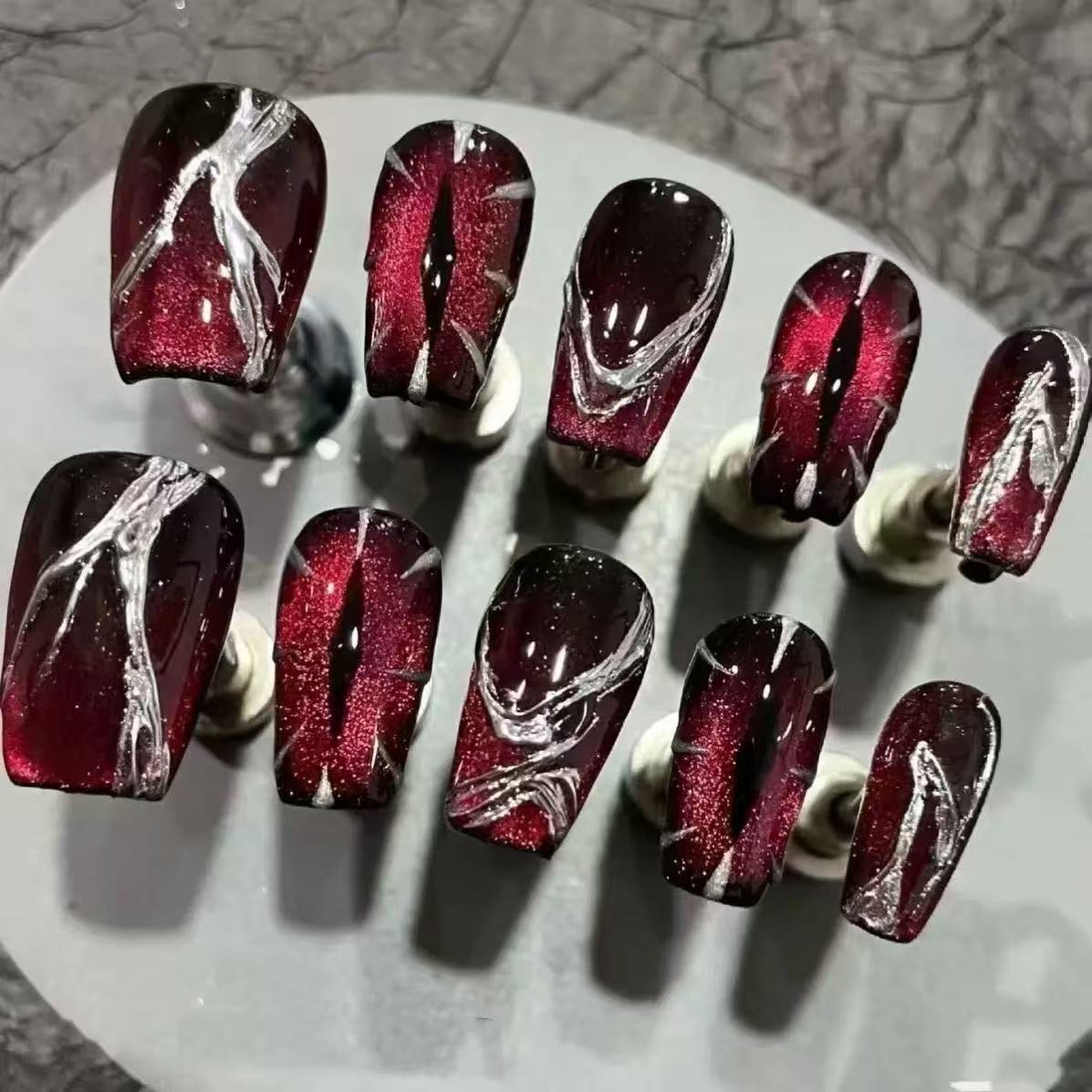 The Hannya Ritual  Blood Ombré Stiletto Armor