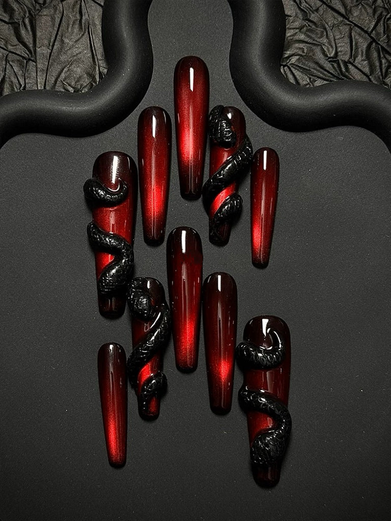 The Hannya Coil / Blood Ombré Stiletto Armor