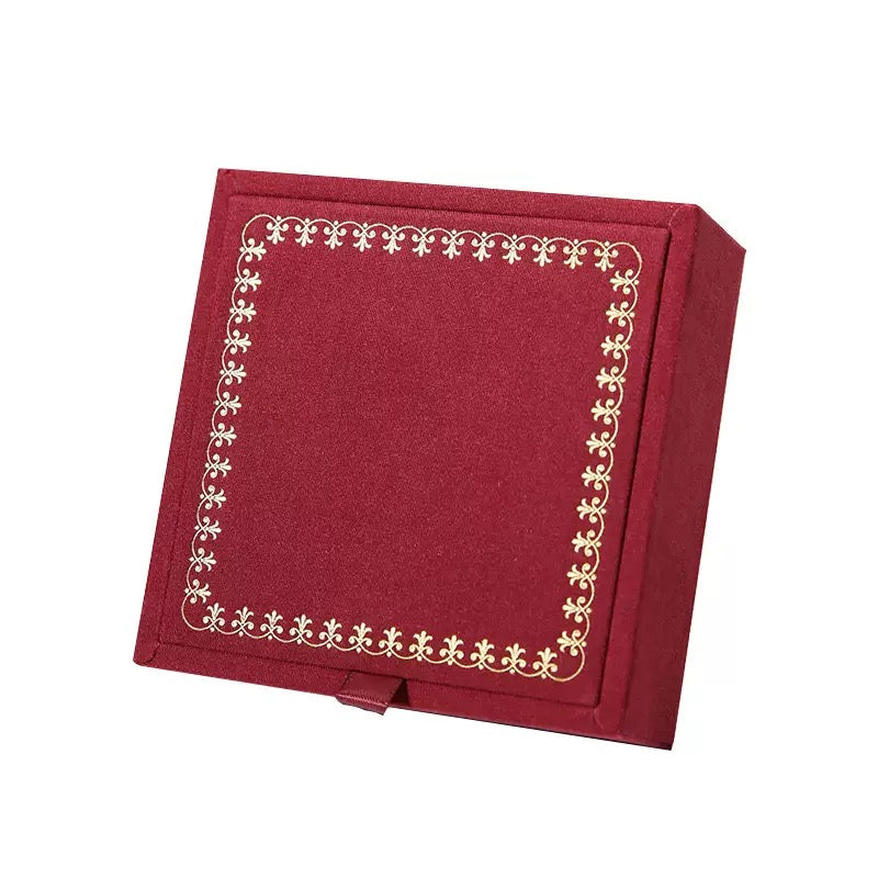 Luxury Velvet Jewelry Box | Flannel Ring & Necklace Gift Packaging Box
