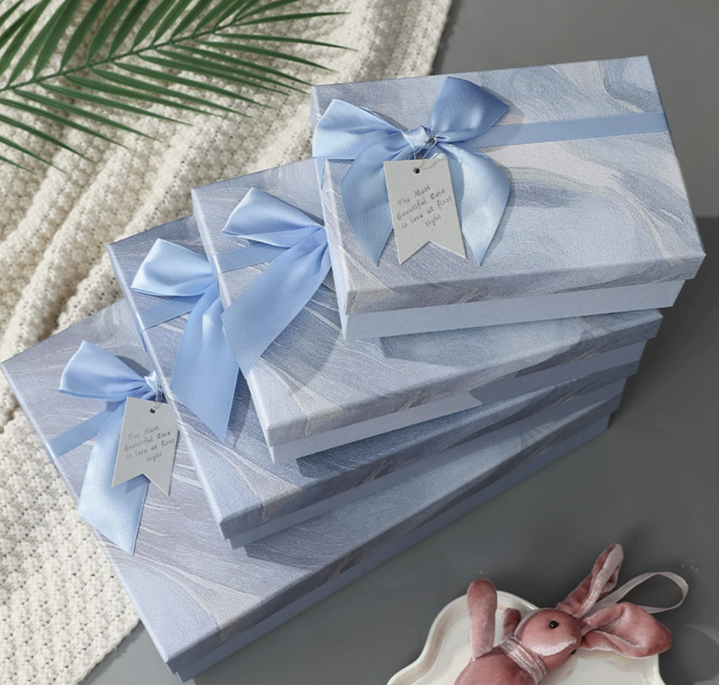 Luxury Gift Box with Ribbon | Foldable Presentation Box in 6 Sizes