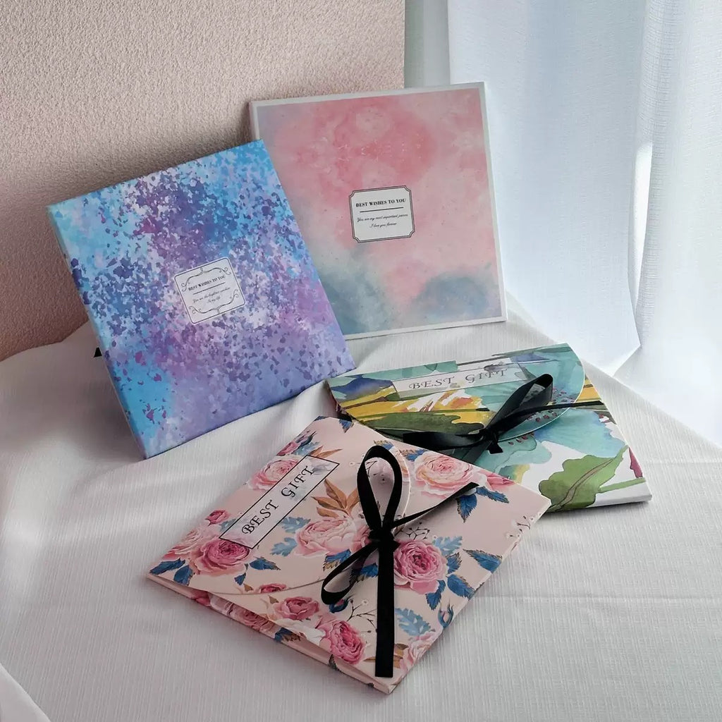 Luxury Envelope Gift Packaging Box with Ribbon | Apparel & Scarf Packaging Gift Envelope