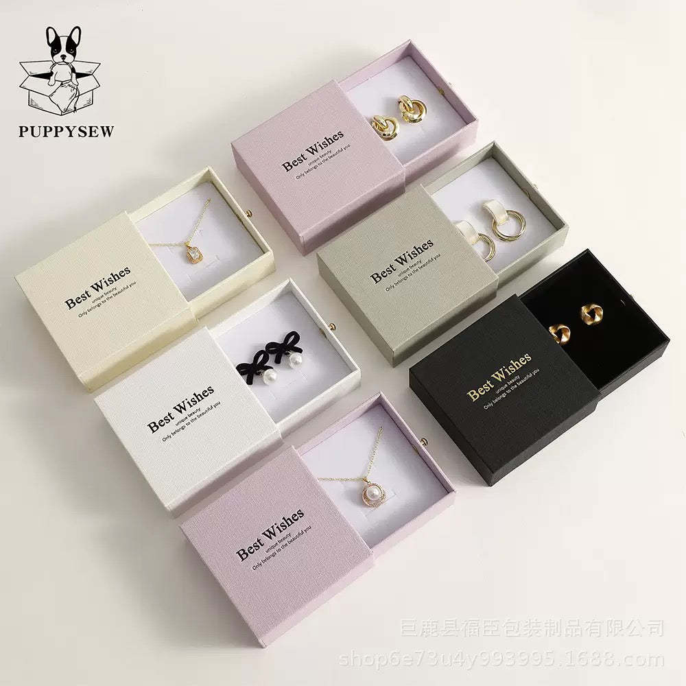 Luxury Jewelry Storage Box with Drawer | Multi-Layer Gift Packaging Box for Rings & Accessories
