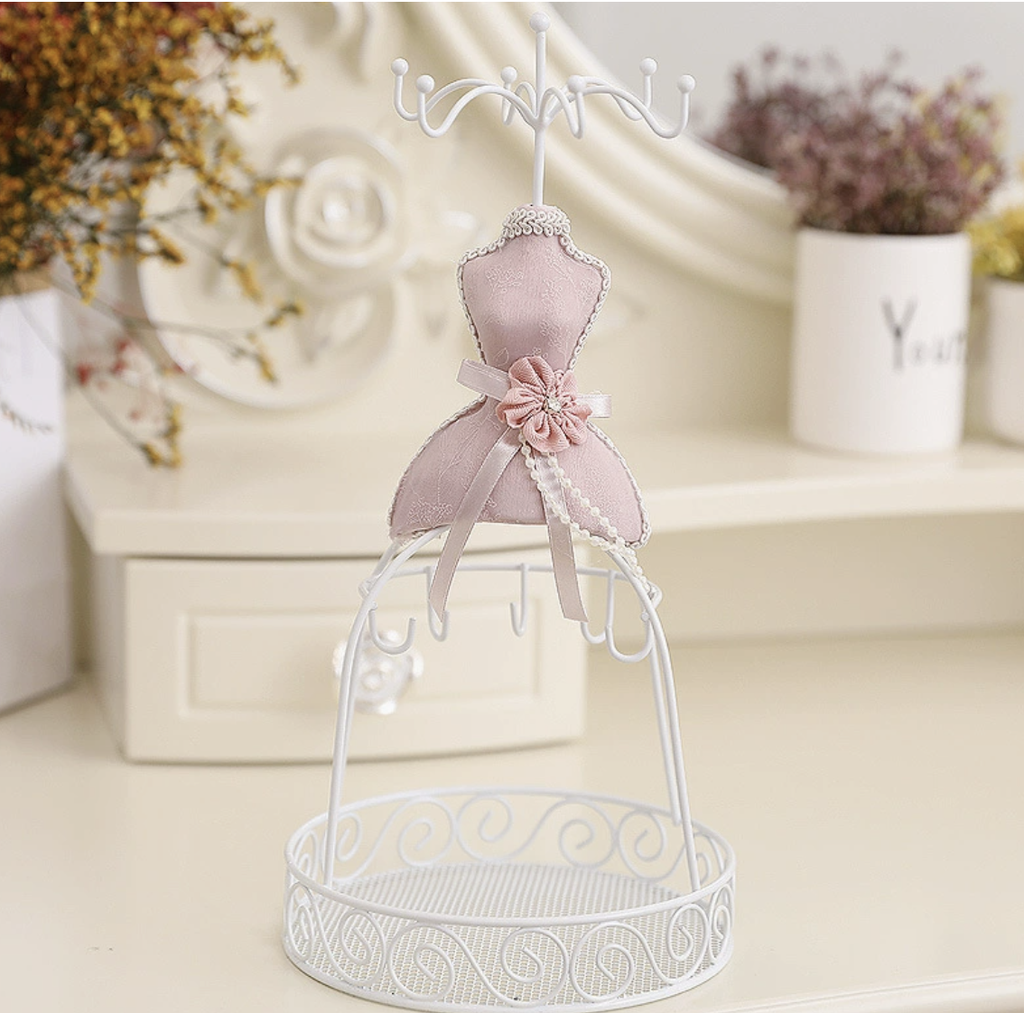 Lace Jewelry Display Organizer Set – Decorative Holder for Rings, Earrings & Accessories