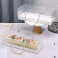 Clear Cake Box with Handle | Transparent Plastic Cake Packaging Box for Bakery & Dessert
