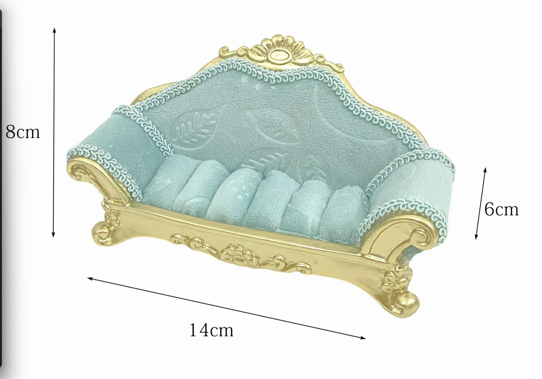 Green Jewelry Display Organizer Set – Mannequin Stand, Ring Tray, Sofa & Decorative Holders