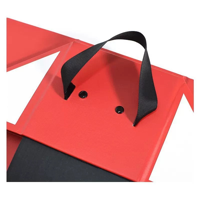 Foldable Wine Bottle Box with Handle Flat Pack Packaging Custom Logo Gift Box MOQ 300