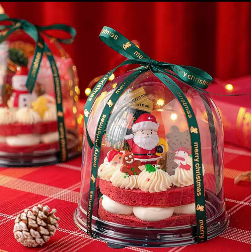 Mini Clear Dome Cake Box Individual Dessert Packaging for Bento Cakes and Cupcakes