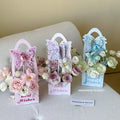 Butterfly Flower Gift Basket Box with Handle | Creative Floral Packaging Box for Bouquet & Gifts