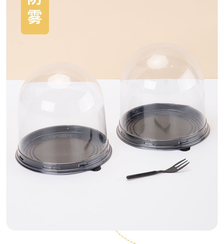 Mini Clear Dome Cake Box Individual Dessert Packaging for Bento Cakes and Cupcakes