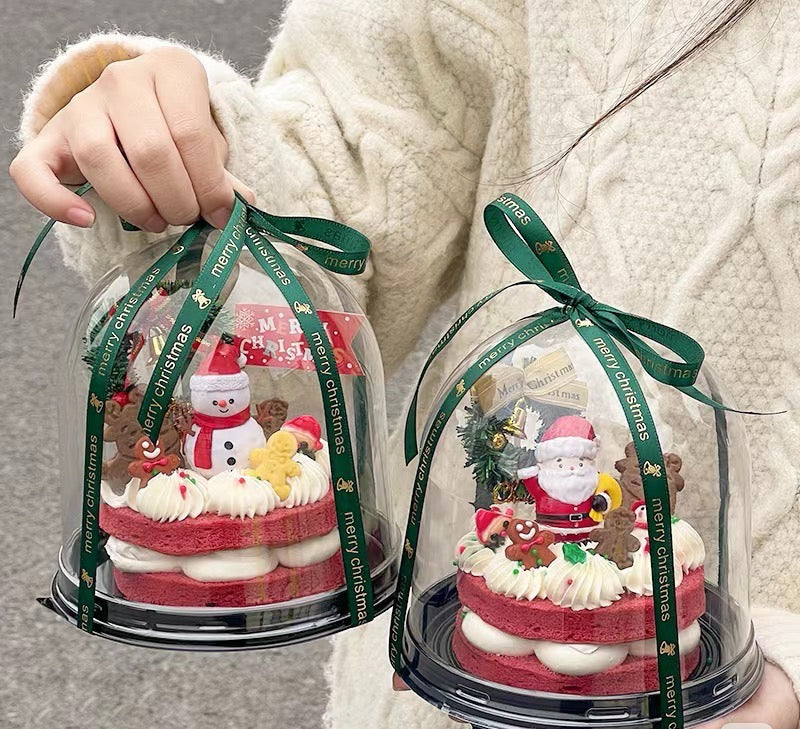 Mini Clear Dome Cake Box Individual Dessert Packaging for Bento Cakes and Cupcakes