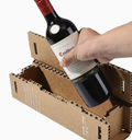 One-Piece Honeycomb Paper Wine Shipping Box – Eco-Friendly 750ml Bottle Packaging (DDP Price, Free Logo & Strap Included)