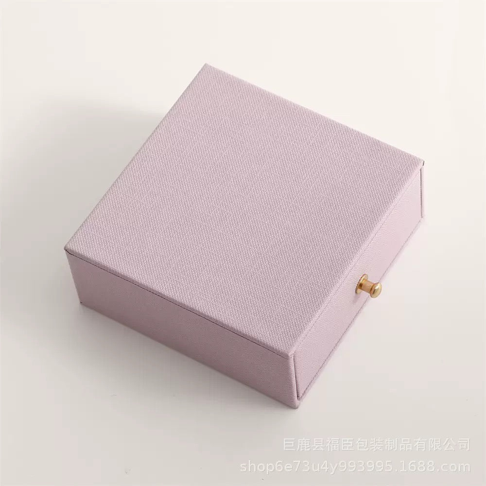 Luxury Jewelry Storage Box with Drawer | Multi-Layer Gift Packaging Box for Rings & Accessories
