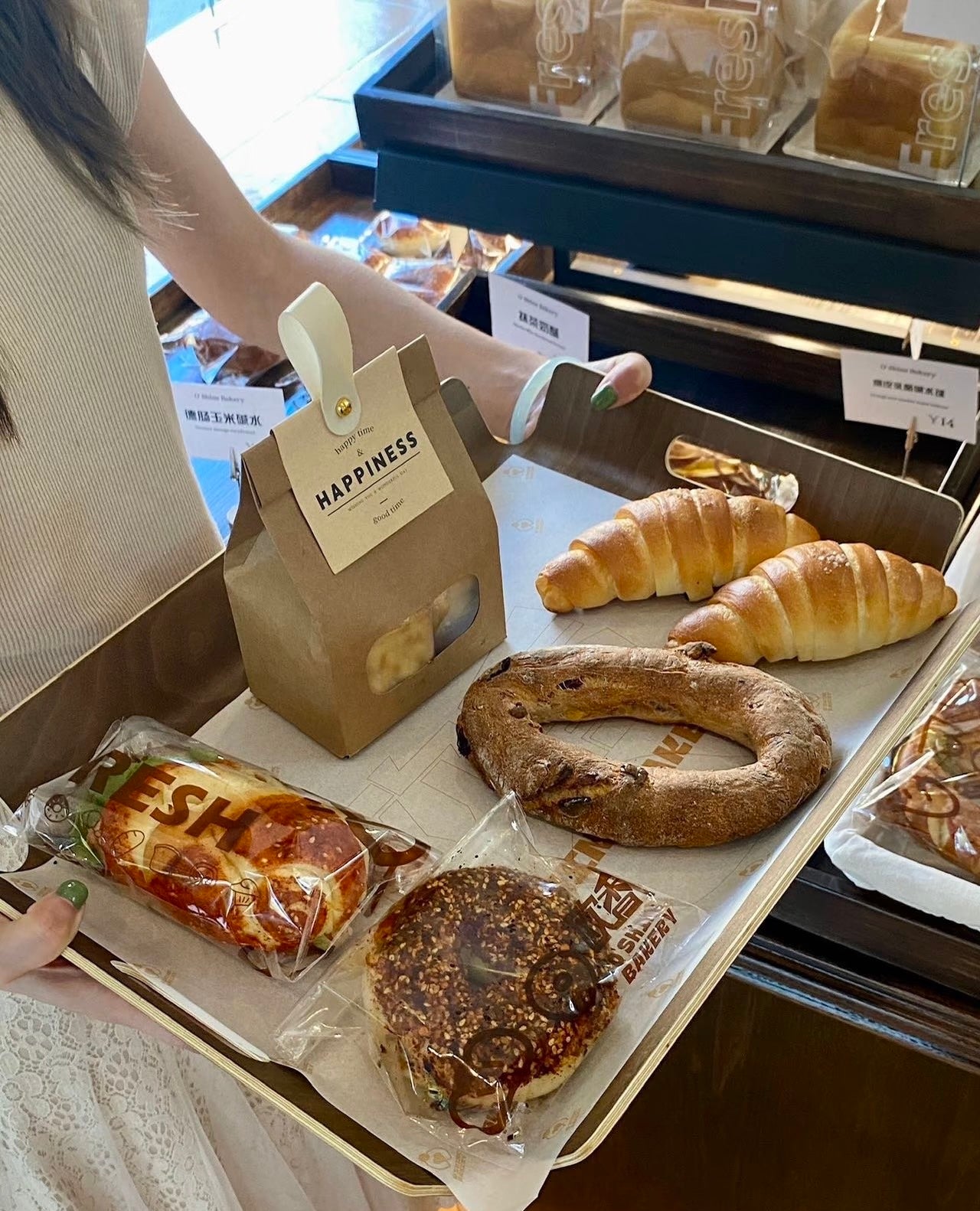 Kraft Paper Cookie Packaging Bag with Window | Bakery Gift Bag with Custom Header Card