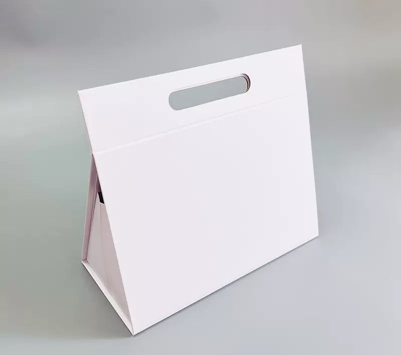 Foldable Triangle Gift Box with Handle | Portable Display Packaging Box for Retail & Gifts