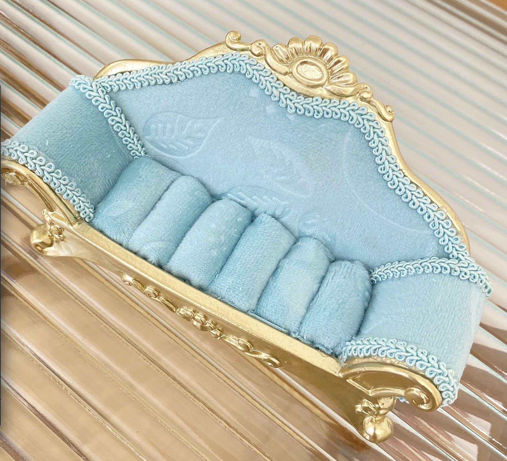 Green Jewelry Display Organizer Set – Mannequin Stand, Ring Tray, Sofa & Decorative Holders