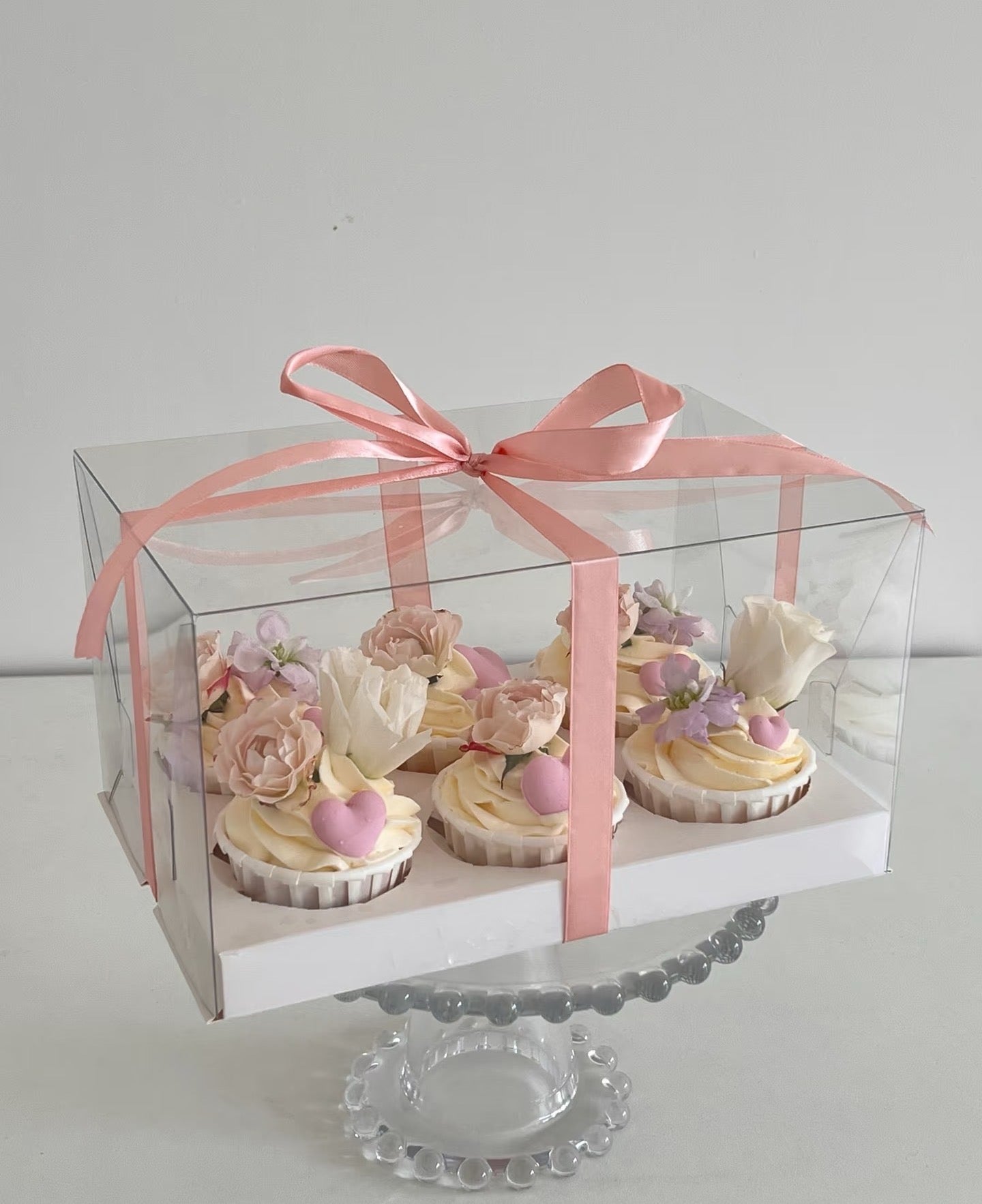Clear Lid Cupcake Packaging Box 6 Cavity | Transparent Dessert Gift Box with Insert