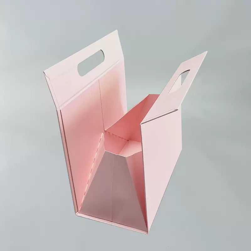 Foldable Triangle Gift Box with Handle | Portable Display Packaging Box for Retail & Gifts