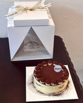 Double Door Cake Box Clear Window Bakery Packaging Box with Ribbon for 4 6 8 Inch Cakes