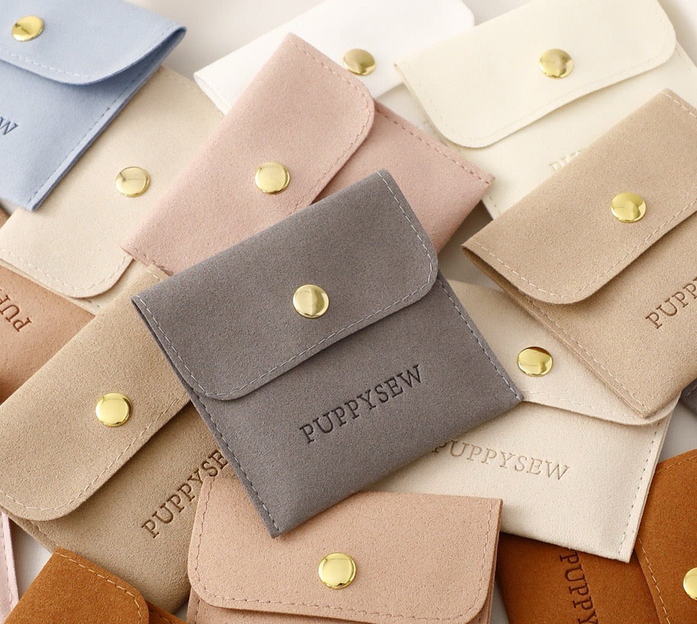 Velvet Jewelry Packaging Set | Custom Jewelry Pouch with Insert Card for Earrings & Necklace