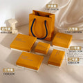 Custom Hinged Lid Jewelry Box Orange Premium Gift Box Packaging with Logo MOQ 500