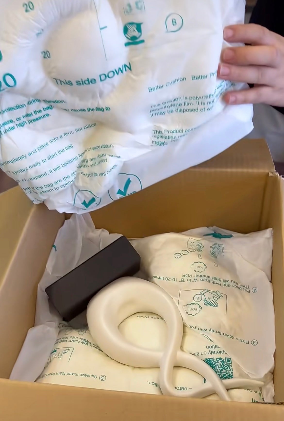 Inflatable Air Cushion Packaging Bags | Protective Air Column Bubble Wrap for Shipping