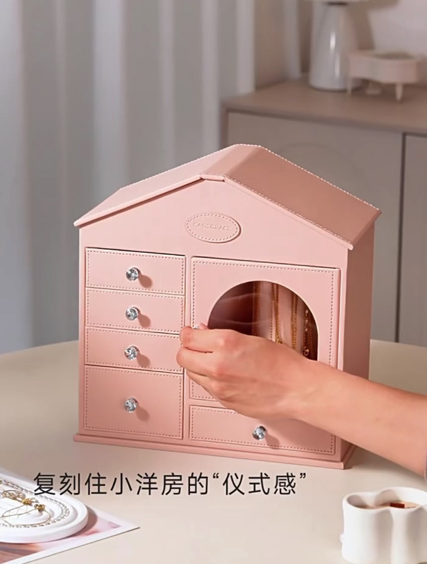 Luxury Jewelry Organizer Box with Drawers | Large Capacity Leather Jewelry Storage Case