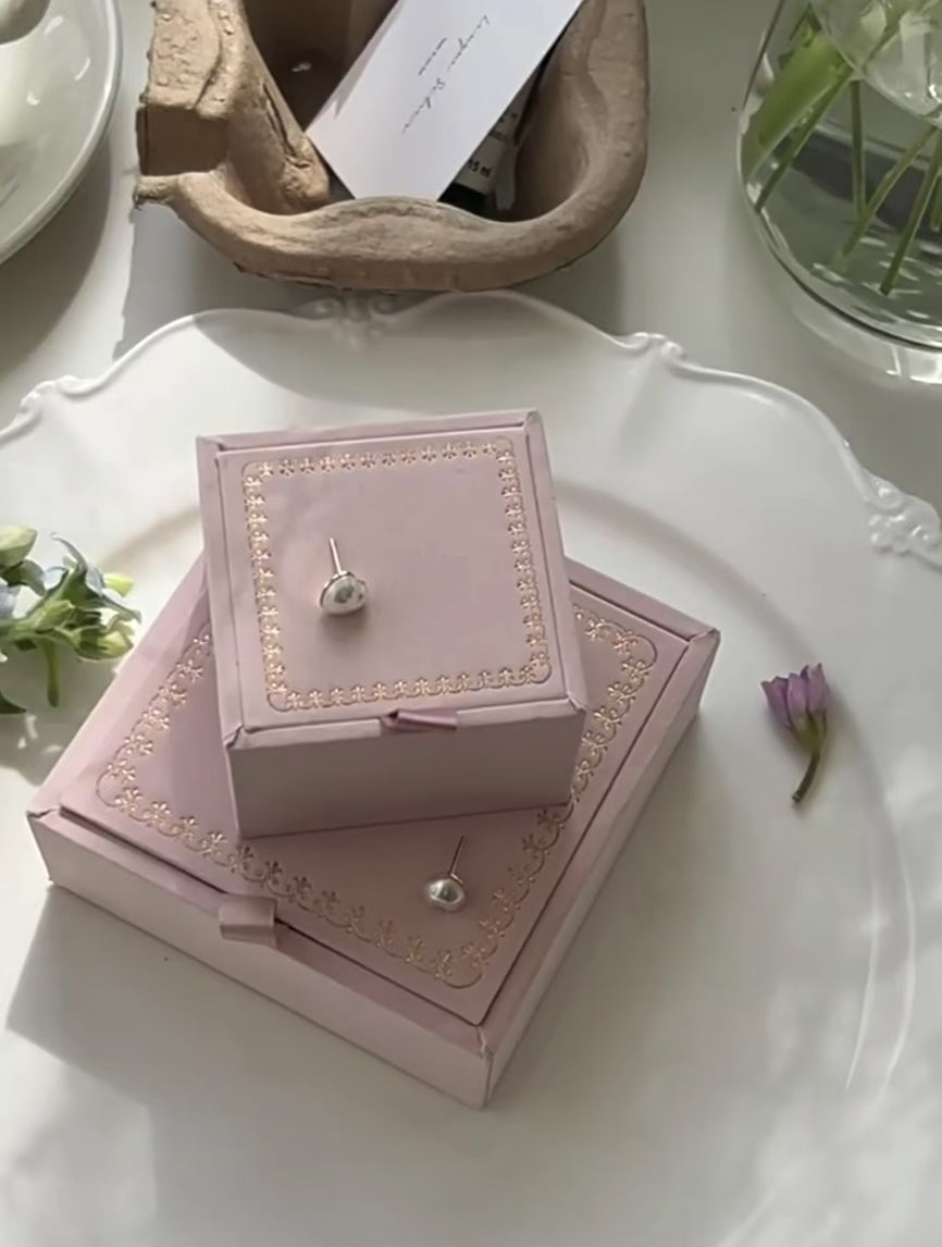 Luxury Velvet Jewelry Box | Flannel Ring & Necklace Gift Packaging Box